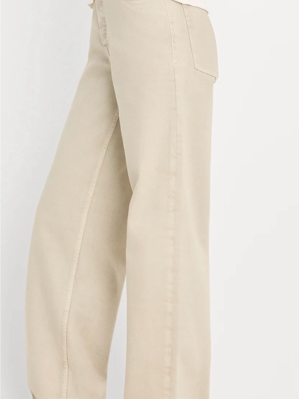 Good American Good Skate White High-Rise Wide Leg Jeans